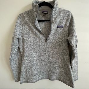 Patagonia Better Sweater 1/4 Zip Fleece Pullover - Women's grey Medium excellent